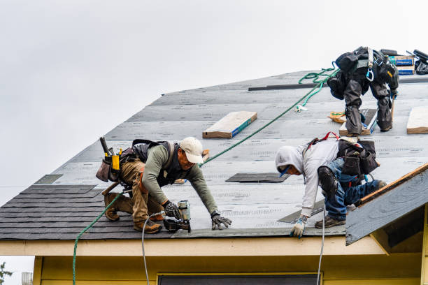 Professional Gutter Installation technician working in Half Moon Bay, CA